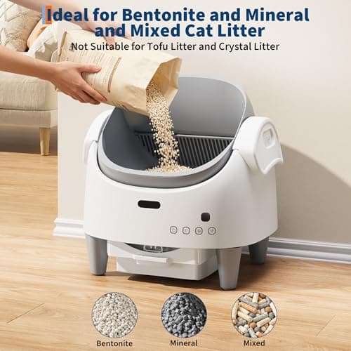 Automatic Cat Litter Box, Self-Cleaning Litter Box with Open-Top Design, 15-Layer Safety Protection System & Smart App Control, Electric Cat Litter Box with Adjustable Entry Height & Odor Control - Thumbnail 5