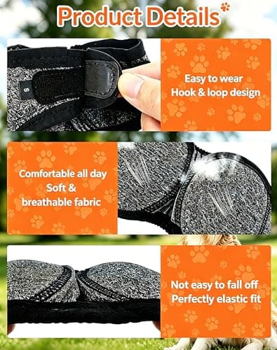 Dog Ear Muffs Noise Protection for Fireworks & Thunder, Adjustable Padded Dog Ear Covers for Anxiety Relief, No Flap Ear Wrap for Dogs - Pet Calming Hood for Grooming & Bathing, Travel, Recovery, L - Thumbnail 4