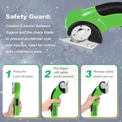 PHALANX 4V Cordless Electric Scissors – High-Speed Cutting for Unboxing & Leather Craft, 2000mAh Self-Sharpening Tool for DIYers - Thumbnail 4