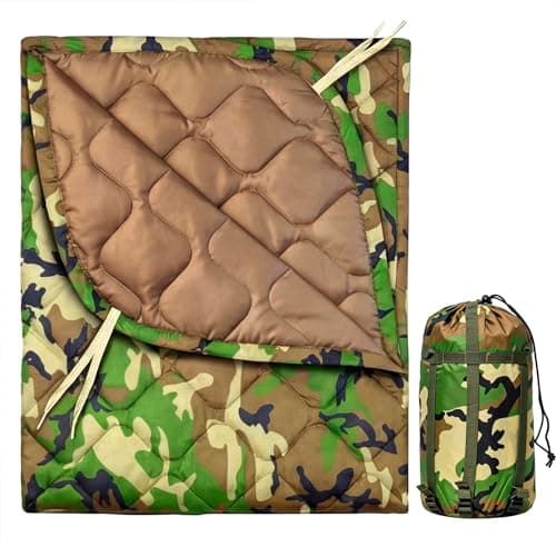 LHUTOR Insulated Camping Blanket | Military Poncho Liner for Outdoor Hiking Backpacking Travel Hunting & Survival, Lightweight & Packable with Compression Bag, Water Resistant (Forest) - Image 1
