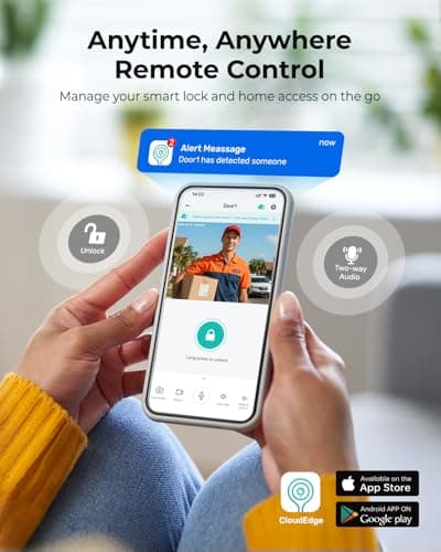 ANYBELL Palm Vein Smart Door Lock, Keyless Entry Door Lock with Camera, Wi-Fi Deadbolt for Front Door, Auto Lock, App Remote Control, Home Secuirty - Thumbnail 6