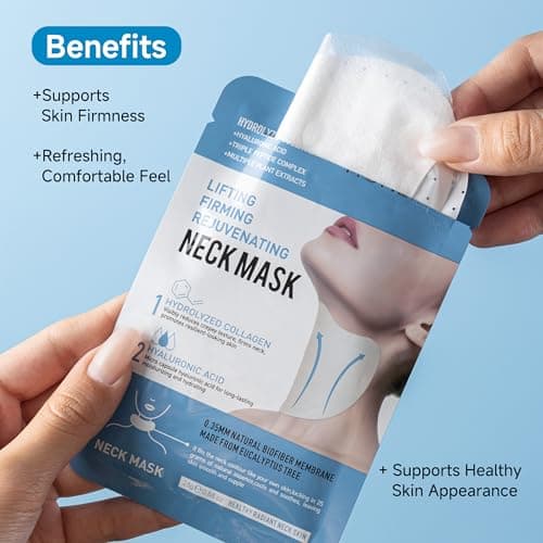 HONLINK 8PCS Collagen Neck Mask Set with Hyaluronic Acid & Peptides, Hydrating Neck Care Masks for Dry & Crepey-Looking Skin, Helps Support the Appearance of Fine Lines | Mother’s Day Gift for Women - Thumbnail 6