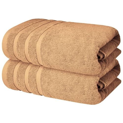Infinitee Xclusives 100% Cotton Luxury Bath Towels Set of 2 (27x54 Inches) (Cosmic Sand, Bath Towels - Pack 2) - Image 1