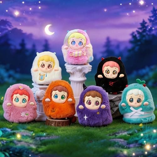POP JOY Plush Blindbox Fairy Garden Kawaii Mystery Toy Kawaii Face Soft Vinyl Plush with Hanging Loop Cute Collectible Mini Stuffed Toy Birthday Holidays Festival Gift,3+ Single Box - Thumbnail 2