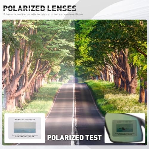 KAPVOE Polarized Cycling Glasses Sports Sunglasses Women Men Bicycle MTB UV400 Protection Running Mountain Bike Baseball Biking Goggles Riding BMX Fishing Running Riding Golf Driving Softball 13 - Thumbnail 3