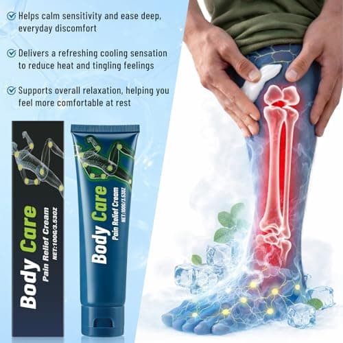 2 Pack Neuropathy Relief Cream,Capsaicin Nerve Relief Cream with Mint & Lavender Oil, Cooling & Soothing Formula for Skin Discomfort, Lightweight & Non-Greasy - Thumbnail 5