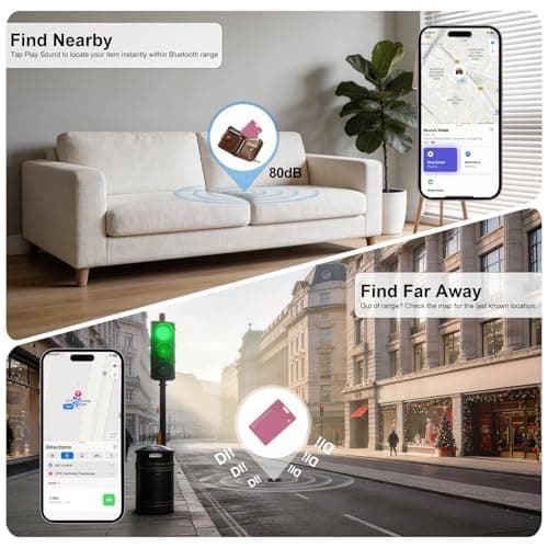 AI.QVOKA Tracking Card for Apple & Android, Credit Card Tracker for Wallet Works with Apple Find My & Google's Find Hub (Pink, 1 Pack) - Thumbnail 3
