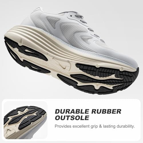 ALEADER Running Shoes for Women, Arch Support Walking Shoes, Tennis Shoes Womens Fashion Sneakers Light Gray Size 9 - Thumbnail 4
