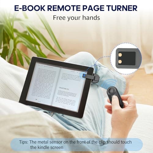 Oresoc RF Remote Control Page Turner for Kindle Paperwhite,Kindle Accessories Remote Photo and Video for E-Book iPhone iPad Android Tablets Reading Novels Comics Remote Control Extenders(Black) - Thumbnail 2