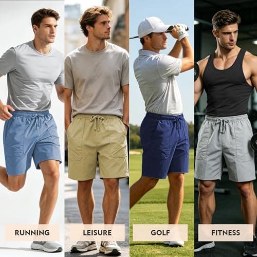 EMPTYPOP Mens Athletic Shorts with Pockets Lightweight Workout Shorts Quick Dry Basketball Shorts for Gym Running Golf Sports Black - Thumbnail 6