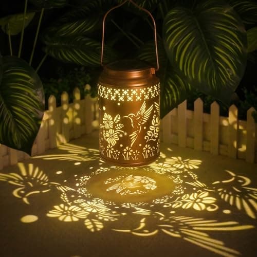 Birthday Gifts for Women Men, Garden Decor Hummingbird Solar Lanterns Outdoor Waterproof, Teacher Appreciation Gifts, Graduation Gifts, Mother Day Gifts for Mom - Thumbnail 5