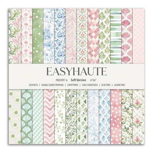 Scrapbook Paper & Scrapbooking Supplies, Bloom 6x6 Double-Sided Patterned Cardstock Pad, Floral Craft Sheets for Junk Journaling, Card Making & Scrap Book, 24 Sheets - Image 1