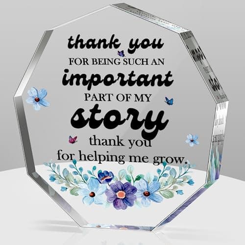 Valentines Day Teacher Gifts for Women Men Teachers Appreciation Week Thank You Gifts Birthday Christmas Thanksgiving Gifts for Boss Leader Coworker Manager Coach Mom Teacher Acrylic Signs Plaques - Image 1