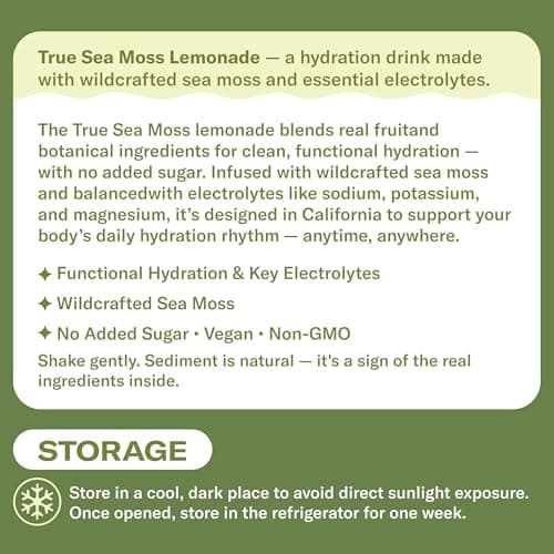 Blood Orange Rosemary Sea Moss Electrolyte Lemonade – Citrus Herbal Hydration Drink – Sea Moss & Electrolytes – 4 x 12 fl oz Bottles – Made in USA - Thumbnail 3