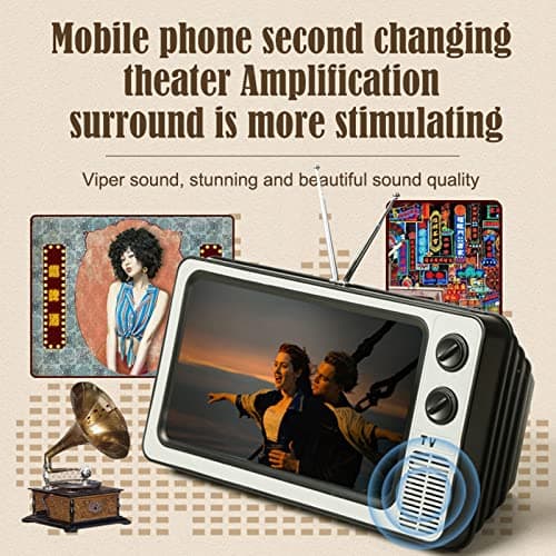 Anki HappiGo 12' Screen Magnifier for Cell Phone-Retro TV Amplifier 3D HD Mobile Phone Screen Magnifying Enlarger for Movies Videos Games, Screen AmplifierFit for All Smartphones (Technology Grey) - Thumbnail 2