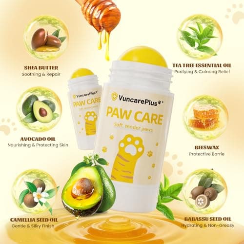 VUNCAREPLUS Dog Paw Balm Stick for Dry Cracked Paws, Natural Paw Moisturizer with Shea Butter & Avocado Oil, Soothing Dog Paw Care for Hot Pavement & Cold Weather, Lick-Safe (15g/0.5oz) - Thumbnail 2