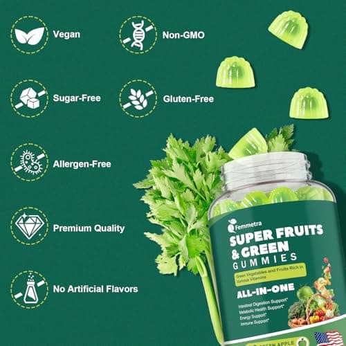 Femmetra 61-in-1 Supergreens Daily Gummies for Women and Men - Thumbnail 6