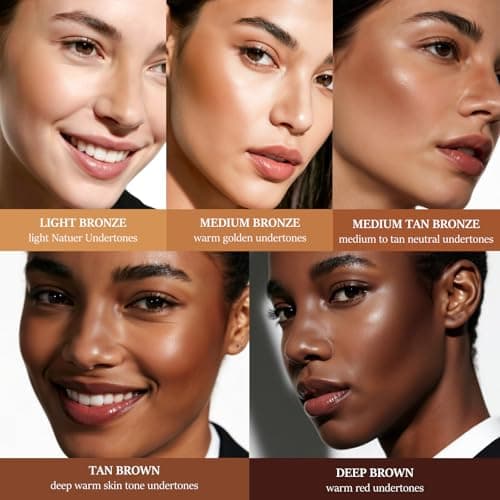 HECI BEAUTY Cream Bronzer with Brush, Creamy & Highly Pigmented Formula, Blendable Cream Contour Makeup with a Natural, Matte Finish - Buildable Formula for Shimmer-Free, Tan, 0.7 Oz - Thumbnail 5