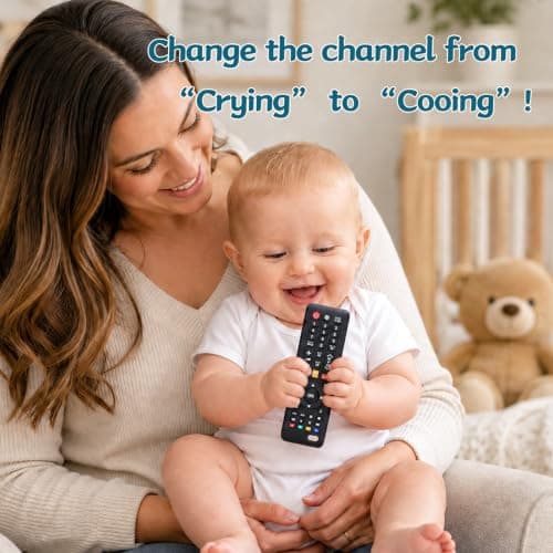 Wenobby Baby Teething Toys, Food Grade Silicone Teether Toys,Chew Toys for Babies 3-24 Months, Upgraded TV Remote Control Shape Teething Relief for Infants - Thumbnail 4