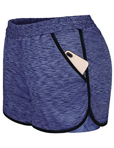 BLEVONH Womens Athletic Shorts for Women Workout Shorts Womens Running Shorts Athletic Clothes Workout Clothes Running Clothes Purple Blue S - Image 1