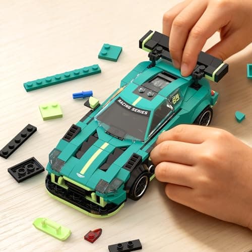 Xbert brix Race Car Building Sets, Sport Car Model Kit for Kids,Boys, Racing Fans, Supercar Play Toys, Collectible Vehicle Building Blocks Set, Ideal Gift for Birthday - Thumbnail 6