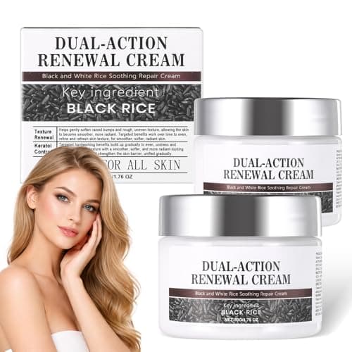 MOOMARTO Dual-Action Renewal Cream – Black & White Rice Soothing Repair Cream, Deep Hydration for Smooth-Looking Skin, Natural Body Serum Suitable for All Skin Types (2 Pack) - Image 1