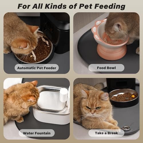 Dog & Cat Mat for Food and Water - Nityers Dog Food Mat for Floors Waterproof with Pocket, High Raised Edges, Thicker BPA Free Silicone, Pet Feeding mat for Bowl, Automatic pet Feeder, Water Fountain - Thumbnail 5