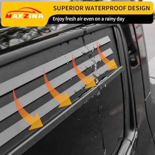 Maxzina Rear Window Vents Compatible with 2022-2025 Ford Maverick Window Covers with Mesh Net for 2024 Maverick Accessories - Thumbnail 5