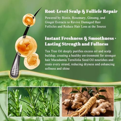 SKUPHI Rosemary Amino Acid Shampoo, Biotin Hair Growth Shampoo for Women and Men Hair Loss - Thumbnail 2