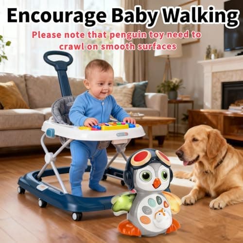 XULIONTS Crawling Penguin Baby Toy with Music & Lights, Interactive Tummy Time Toy for Infants 6-18 Months, Early Development Learning Toy, Educational Gift for Toddlers Boys Girls - Thumbnail 5