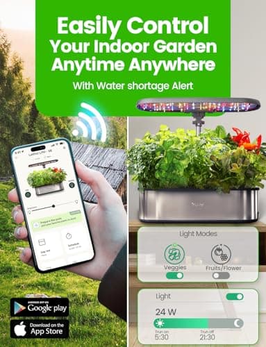 LETPOT LPH-SE Hydroponics Growing System, 12 Pods Smart Herb Garden Kit Indoor, Indoor Garden, APP & WiFi Controlled, with 24W Growing LED, 5.5L Water Tank, Pump System, Automatic Timer - Thumbnail 3