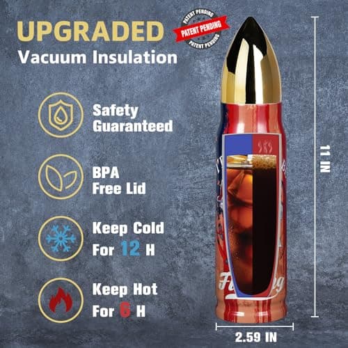 Funslive Fishing Gifts for Men Dad - Easter Anniversary Birthday for Husband Mens Gifts Ideas - 17 oz Cool Bullet Tumbler Presents - Gift for Mens Who Have Everything - Husband Him Dad Gifts 2026 - Thumbnail 3