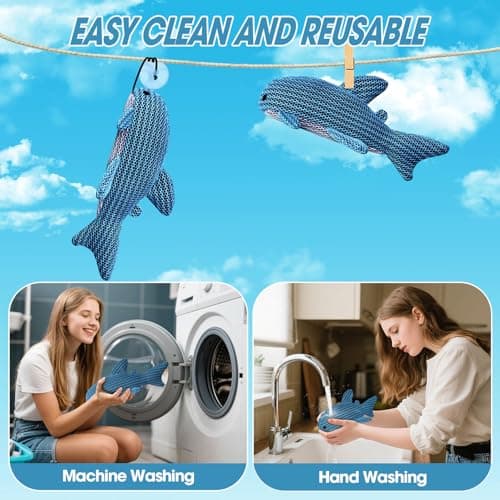 MTWEAR Hot Tub Scum Absorber, Hot Tub Accessories, Spa & Pool Scum Eliminating Balls,Hot Tub Scum Sponge for Hot Tub Oil Absorbing Sponge for Hot Tub Skimmer, Hot Tub Sponge Scum Remover (Shark) - Thumbnail 5