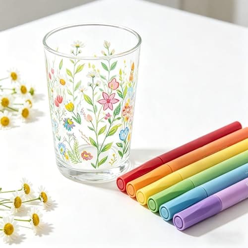 24 Colors Acrylic Paint Markers, Flexible Single Tip Paint Pens, Waterproof High Coloring Pens, for Rock Painting Wood Canvas Glass Metal Fabric, DIY Crafts School Art Supplies Kit, Gifts, Decoration - Thumbnail 3