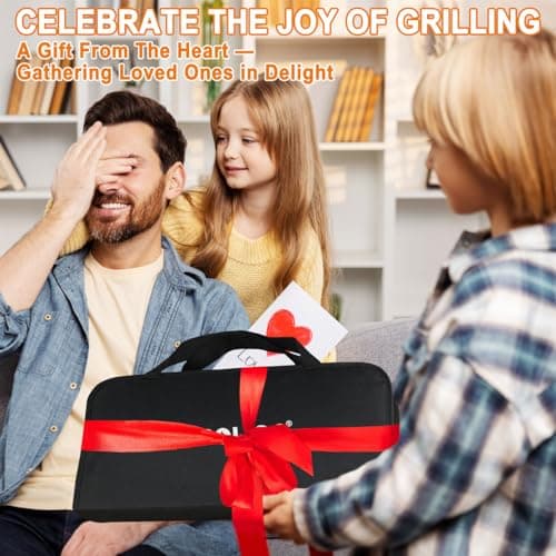 POLIGO 28Pcs Grilling Accessories in Bag with Meat Injector, Barbecue Claws, Mats, Thermometer for Smoker, Camping BBQ Grill Utensil Set Dad Gift for Fathers Day Birthday Grilling Gifts for Men Silver - Thumbnail 2