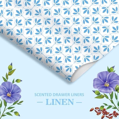 SCENTORINI 15 Sheets Drawer Liners for Dresser, Linen Scented Drawer Liners, Drawer Paper Liner 14.3x19.5 Inch, for Fragrant Drawer Liners for Home Shelf Closet - Thumbnail 4