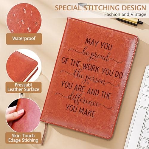 LBWCER Thank You gift May you be proud of the work you do, for Volunteer Staff Coach Nurse Teacher Social Worker Notebook Gift Travel Journal (MAY R) - Thumbnail 2