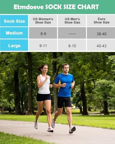 Etmdoeve Womens Ankle Running Socks Cushioned Anti-Blister Comfort Athletic Socks (5 Pairs) - Thumbnail 2