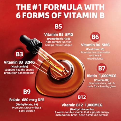 GREENPEOPLE Vitamin Methylated B Complex | Methyl B12 + L-Methyl Folate | Support Energy Metabolic, Immunity & Cognitive | 6 Super B Complex w/Mg, Ashwagandha & L‑Theanine for Women -Vegan, 2fl - Thumbnail 2