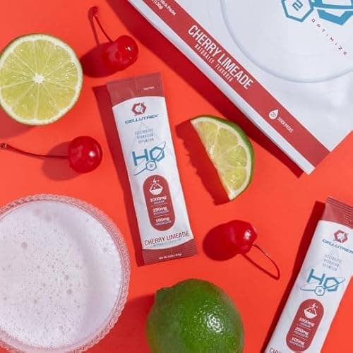 Cellutrex® H2O Electrolytes – Electrolyte Powder Drink Mix, Zero Sugar, Natural Himalayan Salt Hydration Packets for Recovery and Wellness, FSA-HSA, Cherry Limeade, 20 Sticks - Thumbnail 3