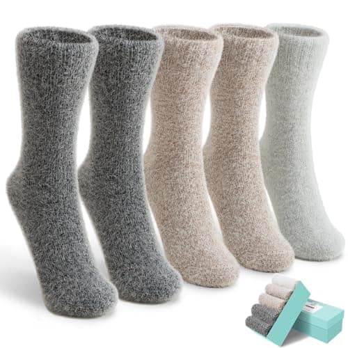 SISOSOCK Fuzzy Cozy Warm Socks for Women-Winter Home Thick Wool Soft Sleeping Socks-Perfect Gifts for Women - Image 1