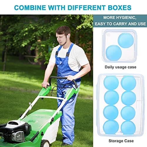 Reusable Silicone Ear Plugs, Waterproof Noise Cancelling EarPlugs for Sleeping, Mowing, Swimming, Airplanes, Concerts - Thumbnail 6