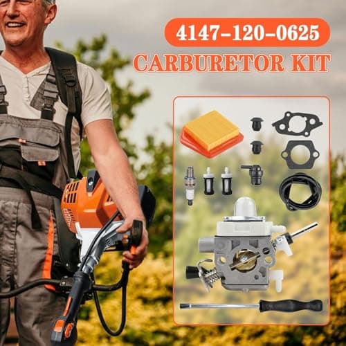 4147-120-0625 FS240 Carburetor Kit fit for Stihl FS240R FS240RC FS260 FS260R FS260RC FS340 FS360 FS410 Trimmer Brushcutter Replace 4147 120 0625 41471200625 with 4147 141 0300 - Thumbnail 4