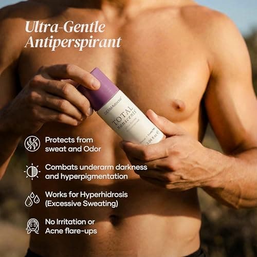 DERMAdoctor Antiperspirant for Women, Total NonScents Ultra-Gentle Unscented Antiperspirant for Sensitive Skin deodorant, Clinical Strength Deodorant For Women & Men; Hypoallergenic Roll On - 3.04 oz - Thumbnail 2