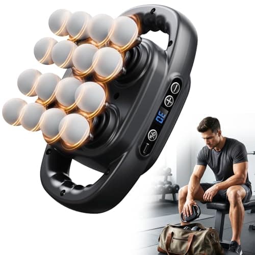 HOTU Massage Gun Deep Tissue, 16-Head Back Massager for Body Muscle Pain Relief, 3 Modes & 30 Intensities Portable Electric Quiet Multi Mini Handheld Percussion Massagers Leg/Waist/Shoulder/Hip/Foot - Image 1
