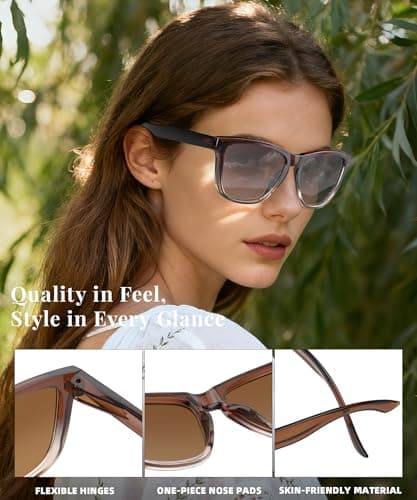 QALLY Sunglasses-women Polarized Sunglasses-womens: Trendy Sun Glasses polarized UV400 Protection Fashion Sun glasses - Thumbnail 3
