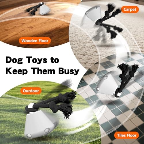 Hanarook Interactive Dog Toys, Automatic Moving Rolling Dog Toys to Keep Them Busy, Motion-Activated Bouncing Vibrating Dog Ball for Small/Medium/Large Dogs (Flying Saucer) - Thumbnail 5