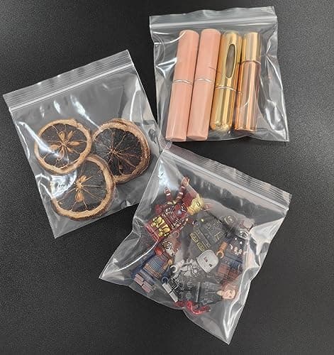 50 Pack Clear Small Plastic Ziplock Bags - 6 Mil Durable Heavy Duty Zipper Bags - Various Sizes (4X4,4X5,5X5) - Resealable Poly Bags for Jewelry Snack Candy Pills & Small Business Packaging (4X4) - Thumbnail 6