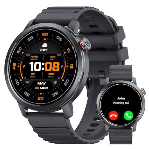 KOSPET Smart Watch for Men, 25 Days Battery, 1.43" AMOLED Smartwatch for iPhone&Android, IP68 Waterproof, 24/7 Heart Rate & Sleep Monitor, 170+ Sport Modes, Bluetooth Call (Answer/Make) - Image 1