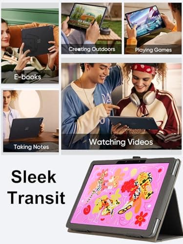 Tablet Case Compatible with XPPEN Magic Drawing Pad 12.2 inch, Eco-Friendly Protective Case with Foldable Stand & Stylus Holder, Durable for Office/Outdoor Artwork (Slim Fit & Easy to Carry) - Thumbnail 6